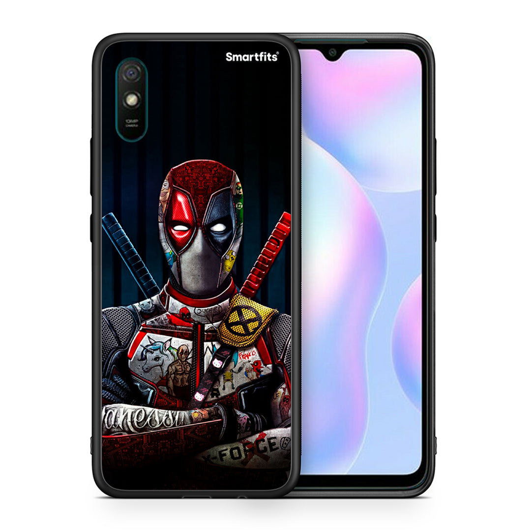 Θήκη Xiaomi Redmi 9A Funny Guy από τη Smartfits με σχέδιο στο πίσω μέρος και μαύρο περίβλημα | Xiaomi Redmi 9A Funny Guy case with colorful back and black bezels