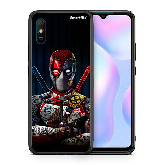 Θήκη Xiaomi Redmi 9A Funny Guy από τη Smartfits με σχέδιο στο πίσω μέρος και μαύρο περίβλημα | Xiaomi Redmi 9A Funny Guy case with colorful back and black bezels