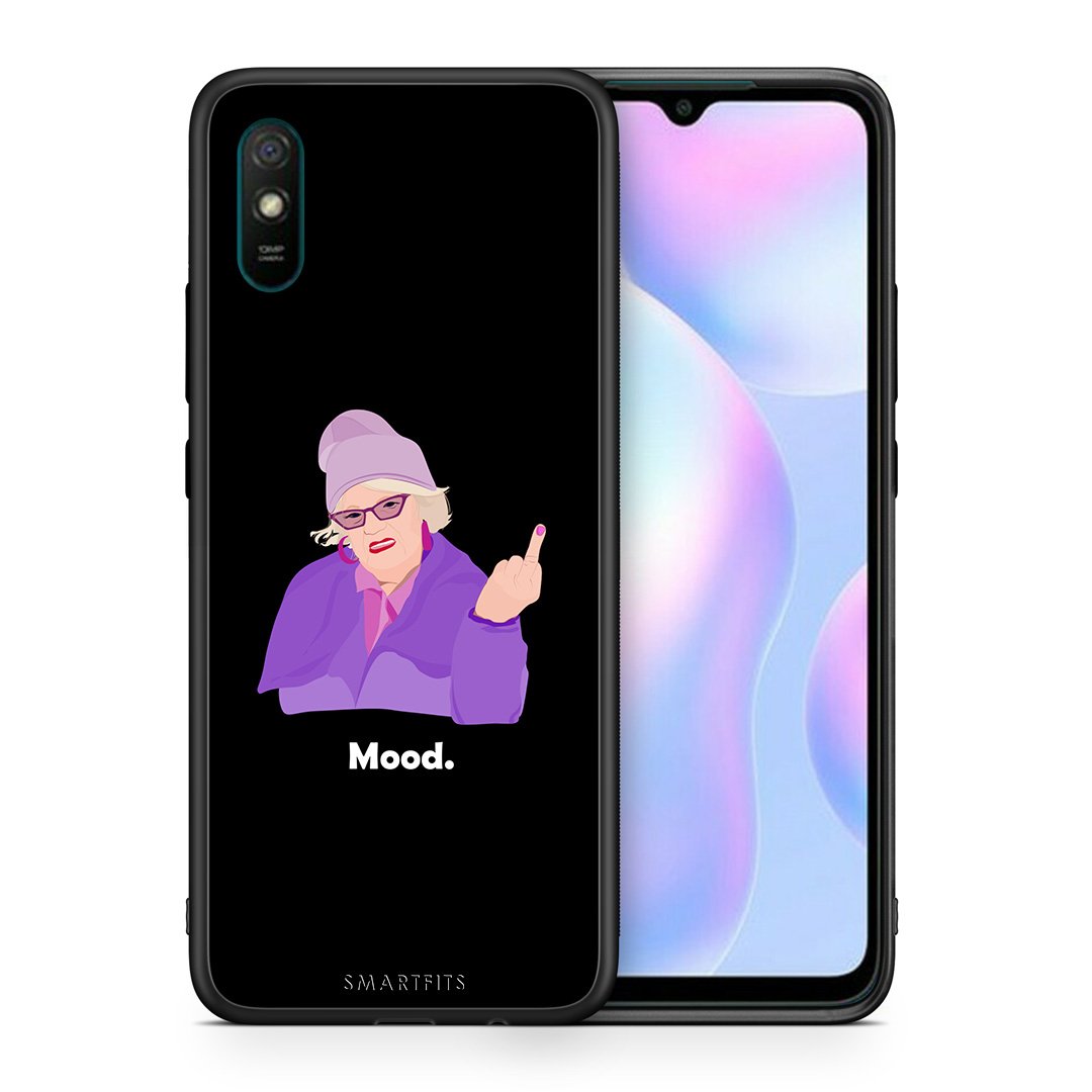 Θήκη Xiaomi Redmi 9A Grandma Mood Black από τη Smartfits με σχέδιο στο πίσω μέρος και μαύρο περίβλημα | Xiaomi Redmi 9A Grandma Mood Black case with colorful back and black bezels