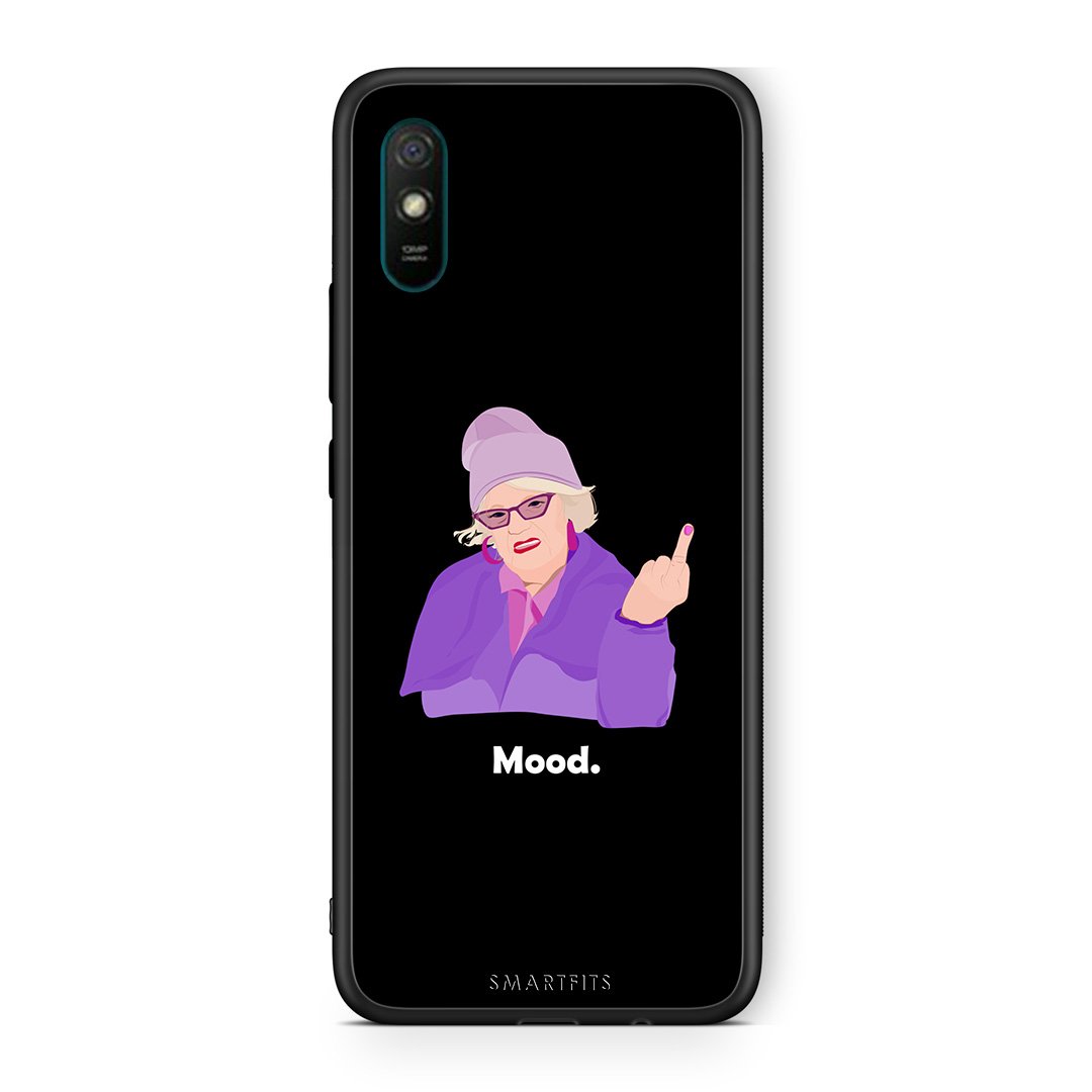 Xiaomi Redmi 9A Grandma Mood Black θήκη από τη Smartfits με σχέδιο στο πίσω μέρος και μαύρο περίβλημα | Smartphone case with colorful back and black bezels by Smartfits