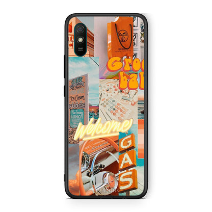 Xiaomi Redmi 9A Groovy Babe Θήκη Αγίου Βαλεντίνου από τη Smartfits με σχέδιο στο πίσω μέρος και μαύρο περίβλημα | Smartphone case with colorful back and black bezels by Smartfits