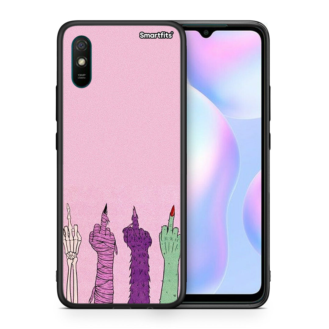 Θήκη Xiaomi Redmi 9A Halloween Be A Lady από τη Smartfits με σχέδιο στο πίσω μέρος και μαύρο περίβλημα | Xiaomi Redmi 9A Halloween Be A Lady case with colorful back and black bezels