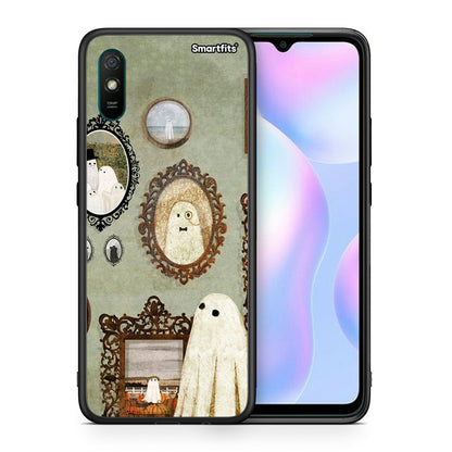 Θήκη Xiaomi Redmi 9A Halloween Ghost Season από τη Smartfits με σχέδιο στο πίσω μέρος και μαύρο περίβλημα | Xiaomi Redmi 9A Halloween Ghost Season case with colorful back and black bezels