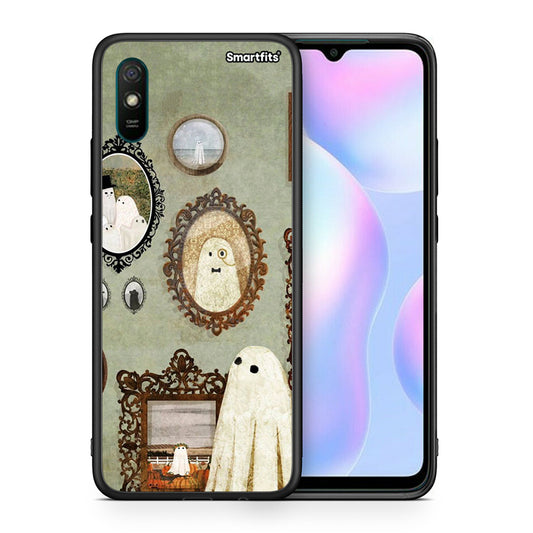 Θήκη Xiaomi Redmi 9A Halloween Ghost Season από τη Smartfits με σχέδιο στο πίσω μέρος και μαύρο περίβλημα | Xiaomi Redmi 9A Halloween Ghost Season case with colorful back and black bezels