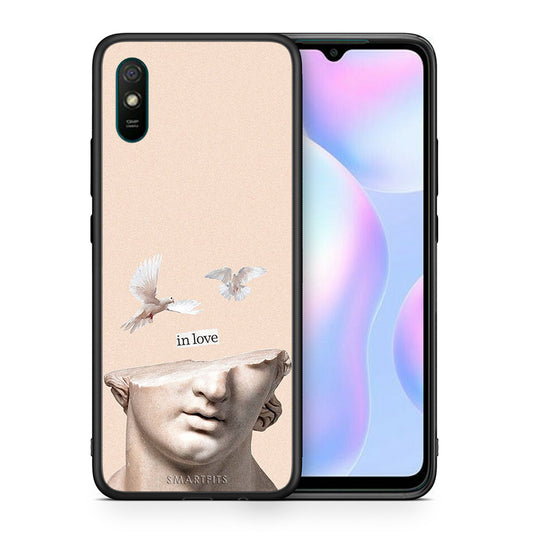 Θήκη Xiaomi Redmi 9A In Love από τη Smartfits με σχέδιο στο πίσω μέρος και μαύρο περίβλημα | Xiaomi Redmi 9A In Love case with colorful back and black bezels