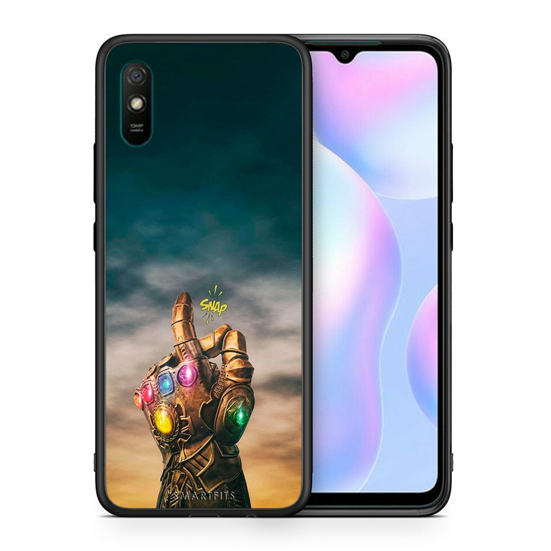 Θήκη Xiaomi Redmi 9A Infinity Snap από τη Smartfits με σχέδιο στο πίσω μέρος και μαύρο περίβλημα | Xiaomi Redmi 9A Infinity Snap case with colorful back and black bezels