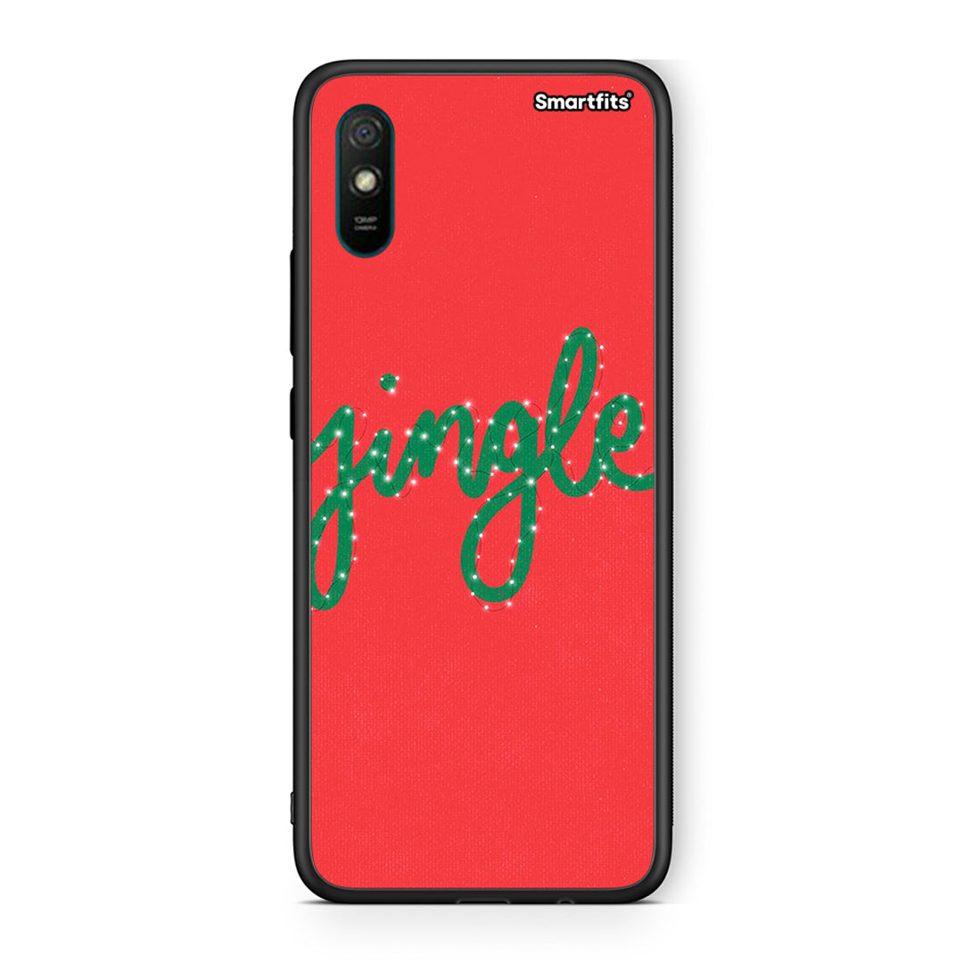 Xiaomi Redmi 9A Jingle Xmas θήκη από τη Smartfits με σχέδιο στο πίσω μέρος και μαύρο περίβλημα | Smartphone case with colorful back and black bezels by Smartfits