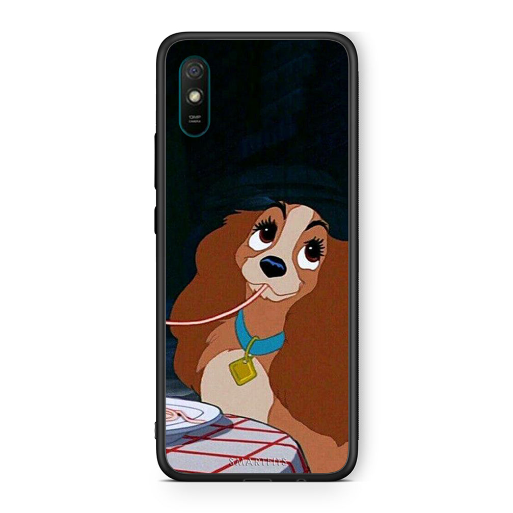 Xiaomi Redmi 9A Lady And Tramp 2 Θήκη Αγίου Βαλεντίνου από τη Smartfits με σχέδιο στο πίσω μέρος και μαύρο περίβλημα | Smartphone case with colorful back and black bezels by Smartfits