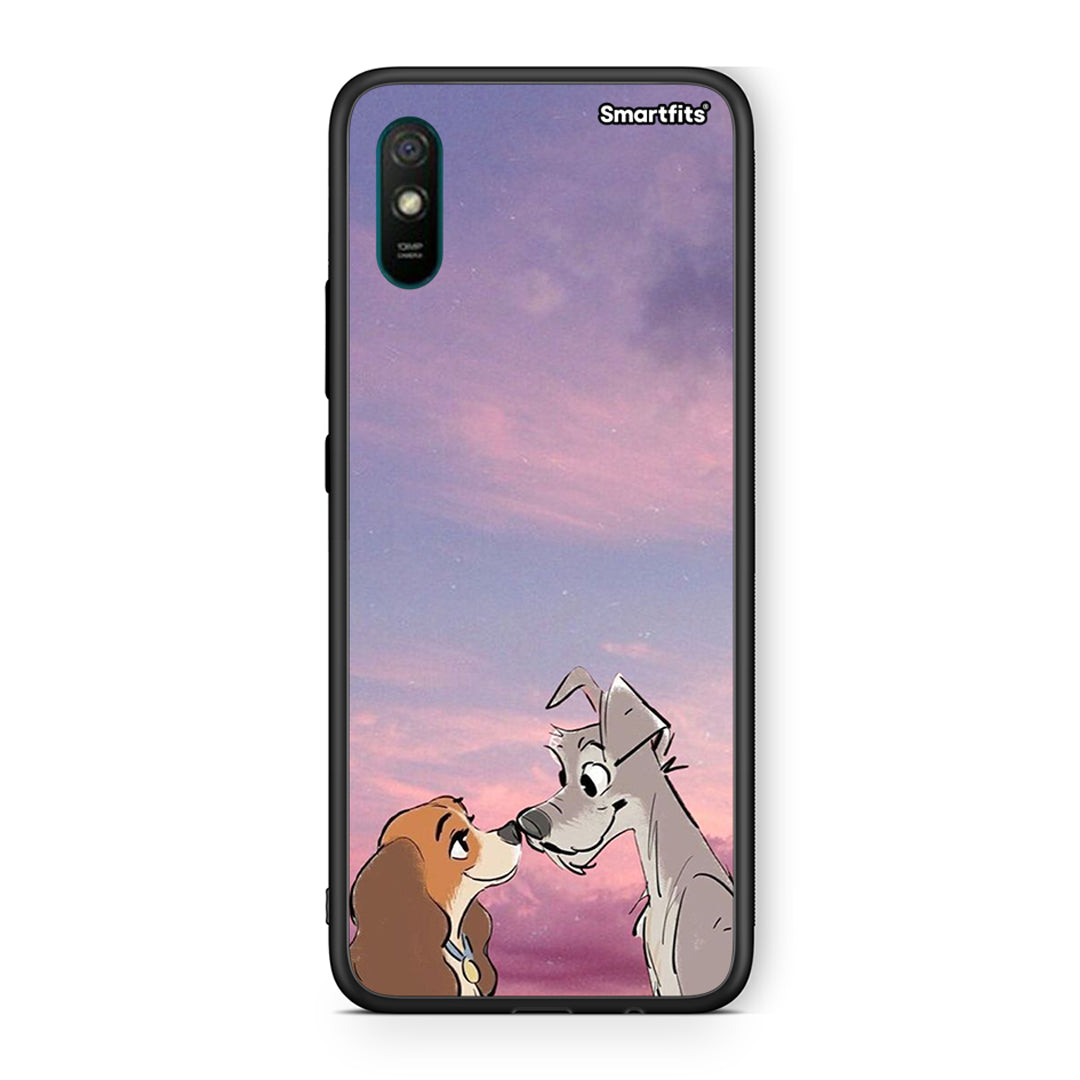 Xiaomi Redmi 9A Lady And Tramp θήκη από τη Smartfits με σχέδιο στο πίσω μέρος και μαύρο περίβλημα | Smartphone case with colorful back and black bezels by Smartfits