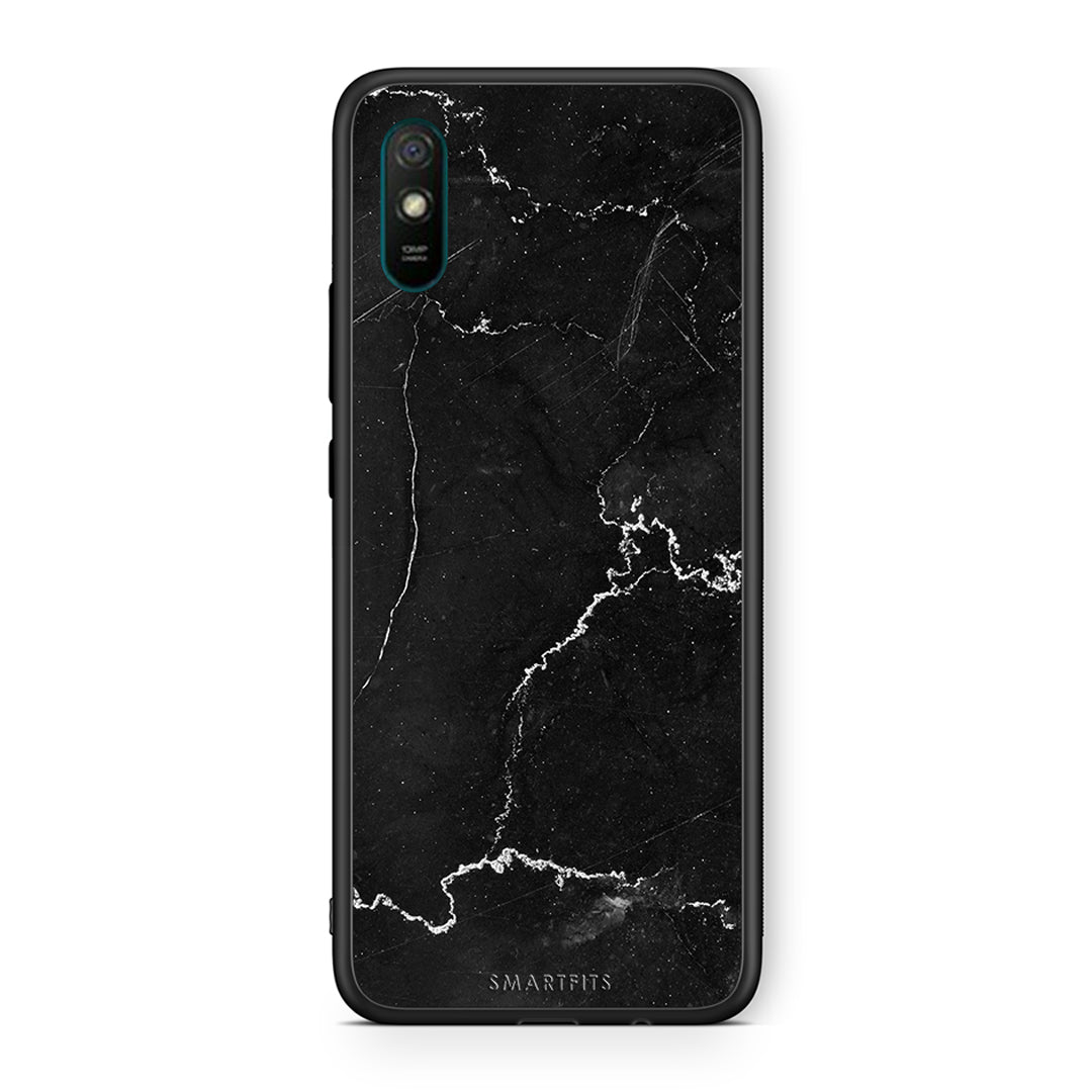 Xiaomi Redmi 9A Marble Black θήκη από τη Smartfits με σχέδιο στο πίσω μέρος και μαύρο περίβλημα | Smartphone case with colorful back and black bezels by Smartfits