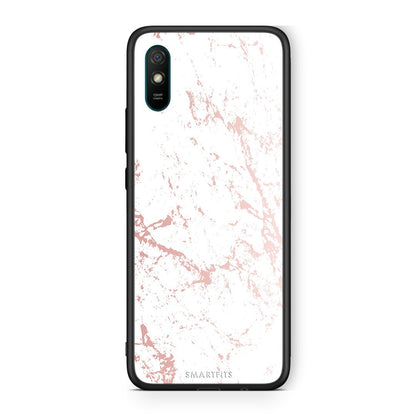 116 - Xiaomi Redmi 9A  Pink Splash Marble case, cover, bumper