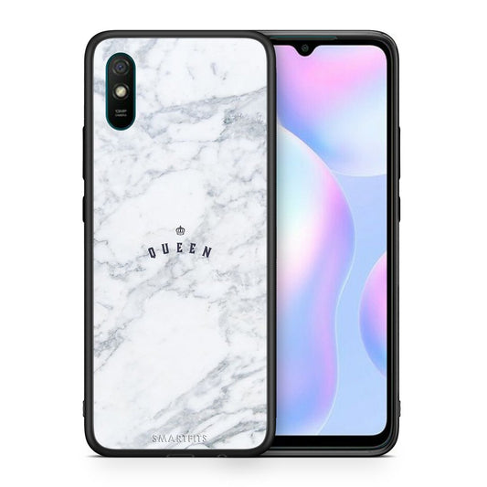 Θήκη Xiaomi Redmi 9A Queen Marble από τη Smartfits με σχέδιο στο πίσω μέρος και μαύρο περίβλημα | Xiaomi Redmi 9A Queen Marble case with colorful back and black bezels