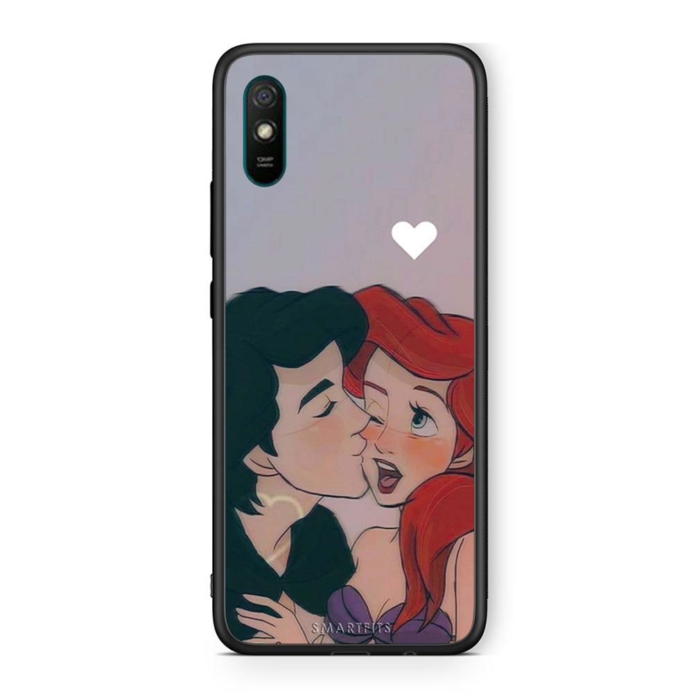 Xiaomi Redmi 9A Mermaid Love Θήκη Αγίου Βαλεντίνου από τη Smartfits με σχέδιο στο πίσω μέρος και μαύρο περίβλημα | Smartphone case with colorful back and black bezels by Smartfits