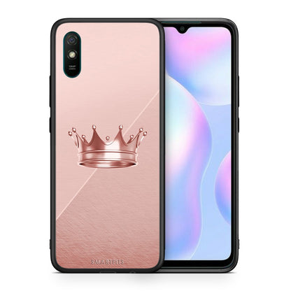Θήκη Xiaomi Redmi 9A Crown Minimal από τη Smartfits με σχέδιο στο πίσω μέρος και μαύρο περίβλημα | Xiaomi Redmi 9A Crown Minimal case with colorful back and black bezels