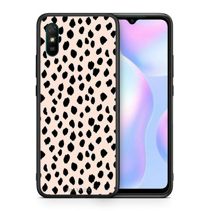 Θήκη Xiaomi Redmi 9A New Polka Dots από τη Smartfits με σχέδιο στο πίσω μέρος και μαύρο περίβλημα | Xiaomi Redmi 9A New Polka Dots case with colorful back and black bezels