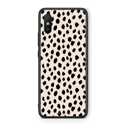 Xiaomi Redmi 9A New Polka Dots θήκη από τη Smartfits με σχέδιο στο πίσω μέρος και μαύρο περίβλημα | Smartphone case with colorful back and black bezels by Smartfits