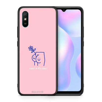 Θήκη Xiaomi Redmi 9A Nice Day από τη Smartfits με σχέδιο στο πίσω μέρος και μαύρο περίβλημα | Xiaomi Redmi 9A Nice Day case with colorful back and black bezels