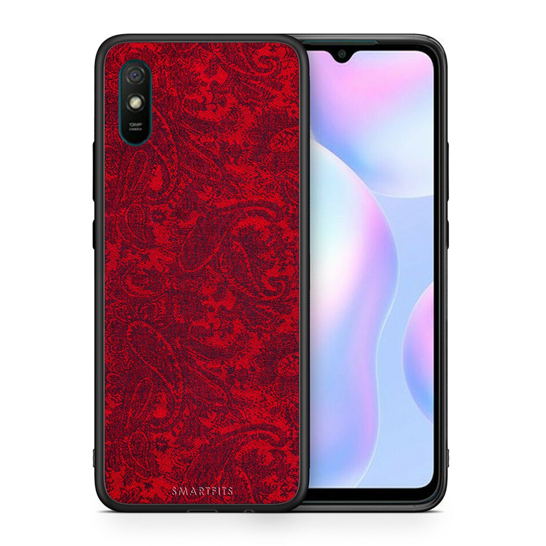 Θήκη Xiaomi Redmi 9A Paisley Cashmere από τη Smartfits με σχέδιο στο πίσω μέρος και μαύρο περίβλημα | Xiaomi Redmi 9A Paisley Cashmere case with colorful back and black bezels