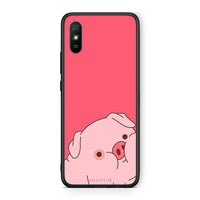 Thumbnail for Xiaomi Redmi 9A Pig Love 1 Θήκη Αγίου Βαλεντίνου από τη Smartfits με σχέδιο στο πίσω μέρος και μαύρο περίβλημα | Smartphone case with colorful back and black bezels by Smartfits