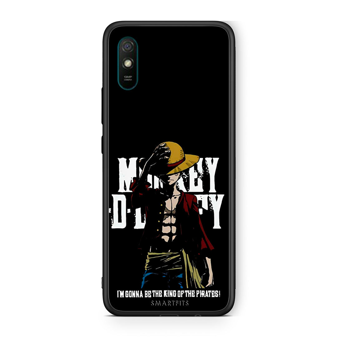 Xiaomi Redmi 9A Pirate King θήκη από τη Smartfits με σχέδιο στο πίσω μέρος και μαύρο περίβλημα | Smartphone case with colorful back and black bezels by Smartfits