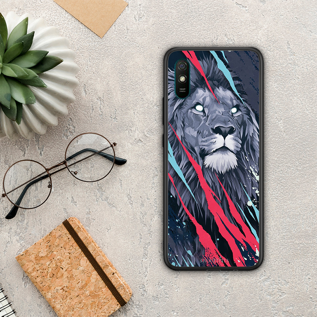 PopArt Lion Designer - Xiaomi Redmi 9A / 9AT θήκη