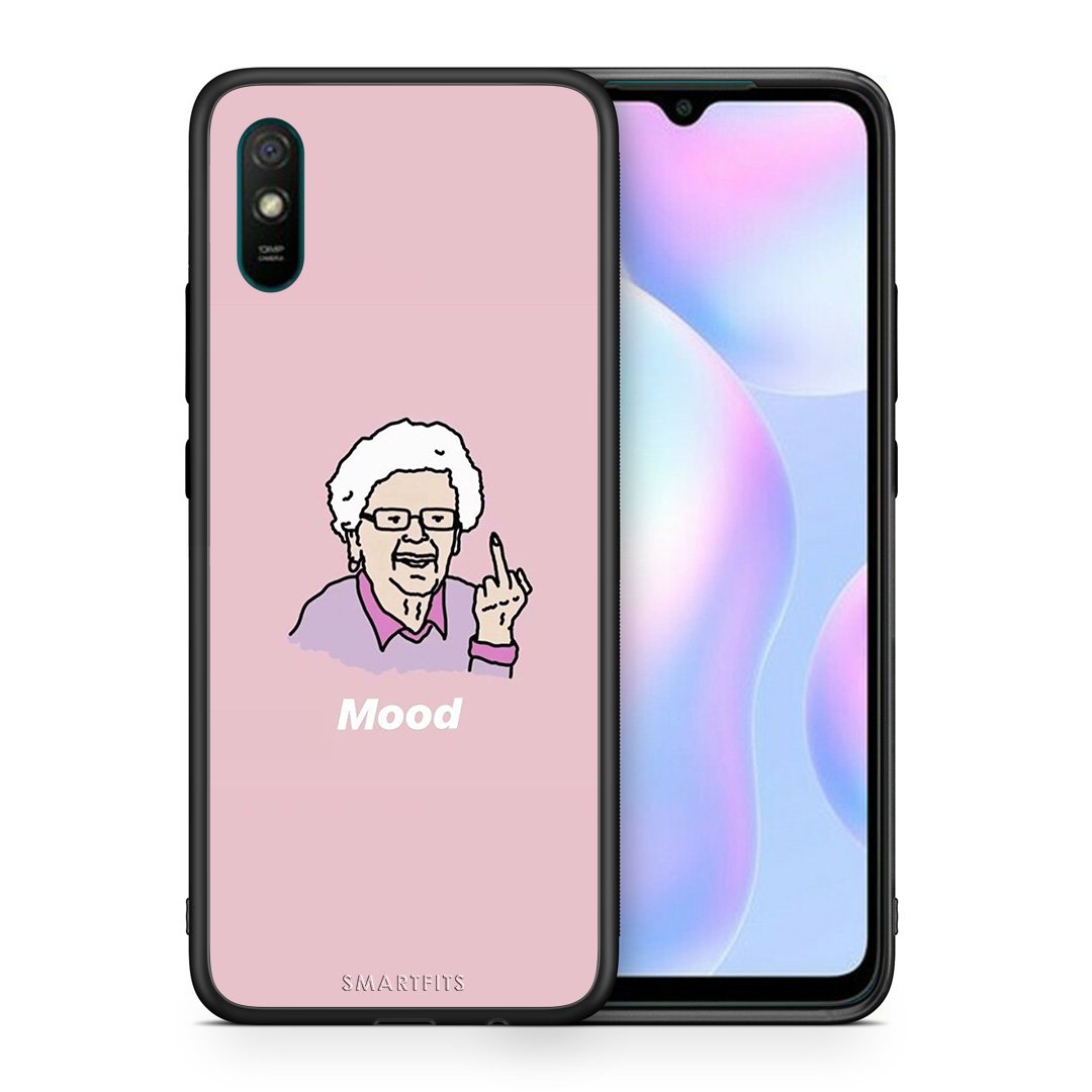 Θήκη Xiaomi Redmi 9A Mood PopArt από τη Smartfits με σχέδιο στο πίσω μέρος και μαύρο περίβλημα | Xiaomi Redmi 9A Mood PopArt case with colorful back and black bezels