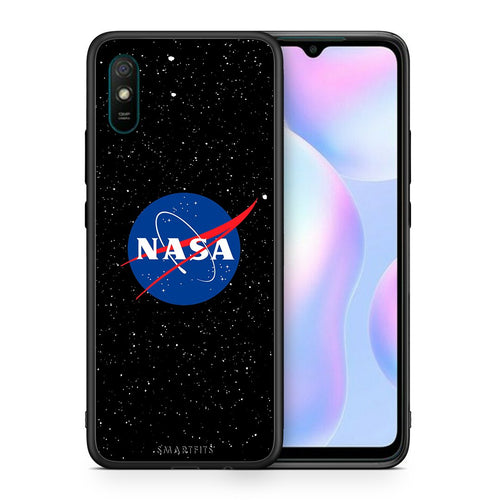 Θήκη Xiaomi Redmi 9A NASA PopArt από τη Smartfits με σχέδιο στο πίσω μέρος και μαύρο περίβλημα | Xiaomi Redmi 9A NASA PopArt case with colorful back and black bezels