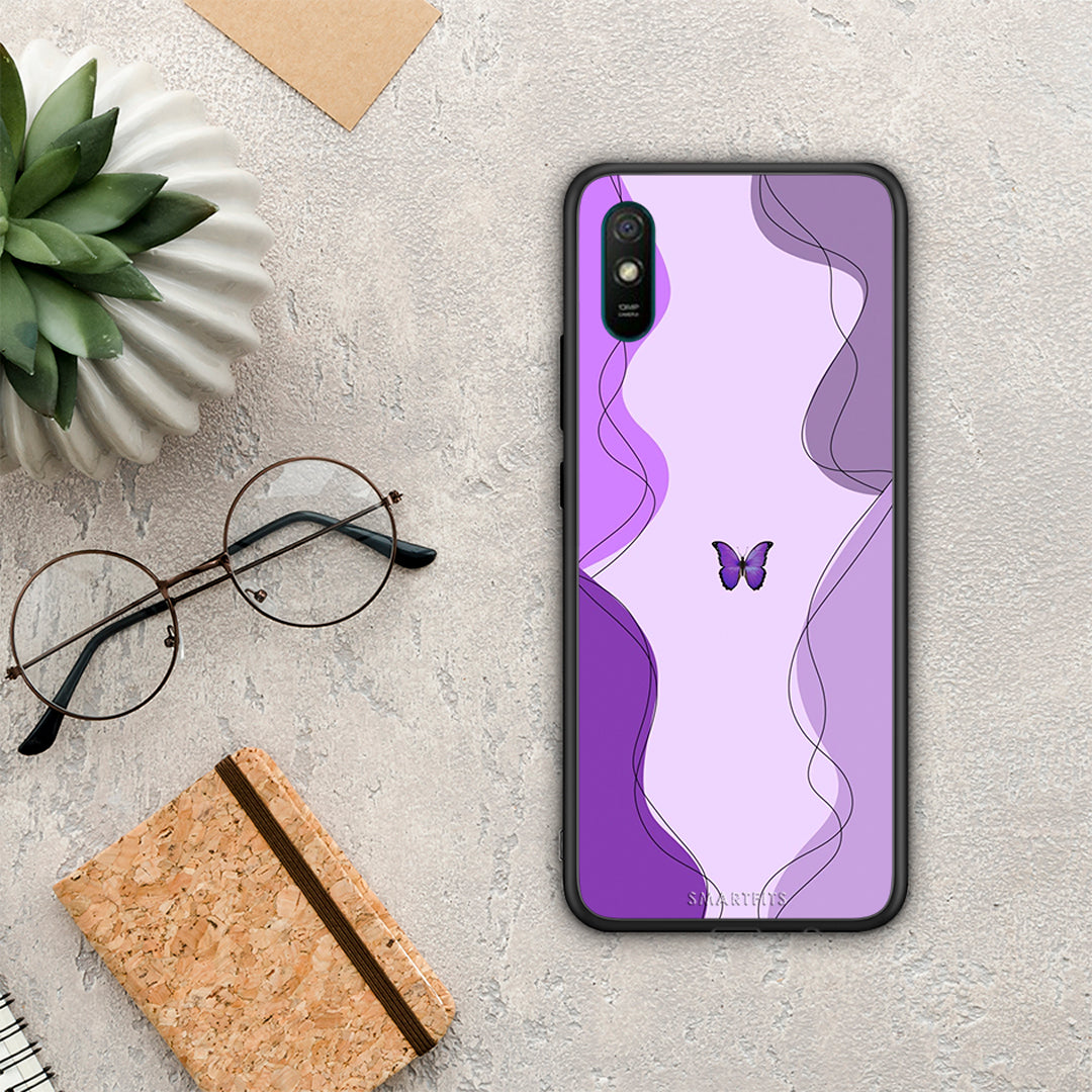 Purple Mariposa - Xiaomi Redmi 9A / 9AT θήκη