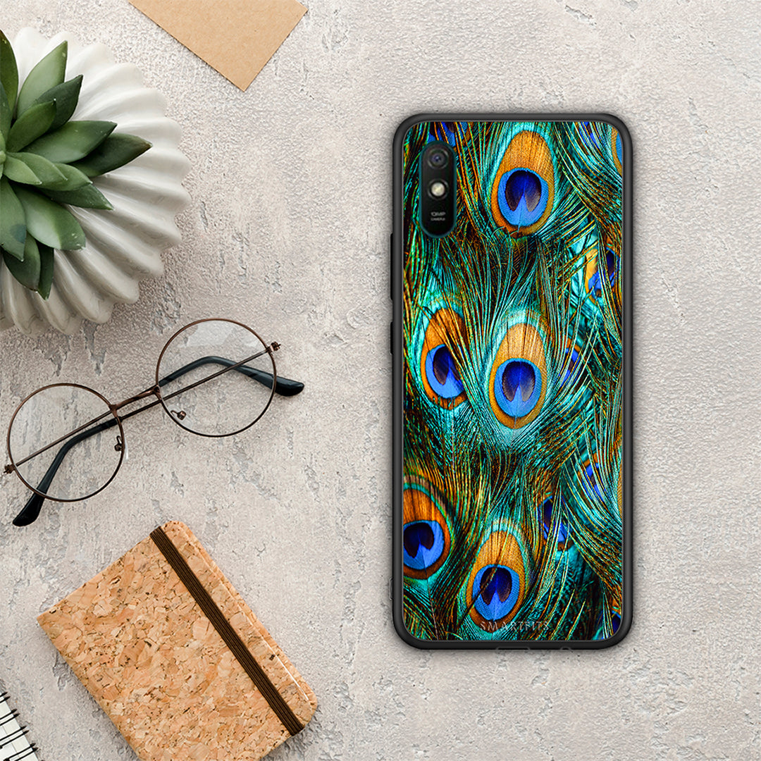 Real Peacock Feathers - Xiaomi Redmi 9A / 9AT θήκη