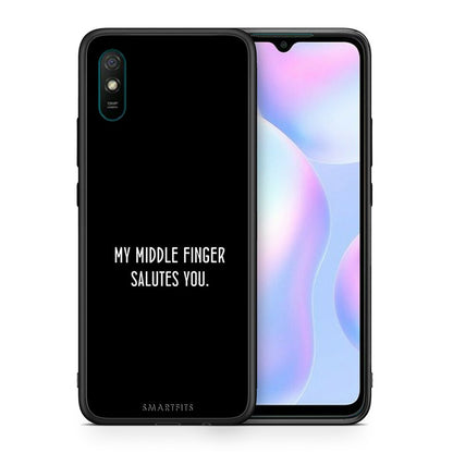 Θήκη Xiaomi Redmi 9A Salute από τη Smartfits με σχέδιο στο πίσω μέρος και μαύρο περίβλημα | Xiaomi Redmi 9A Salute case with colorful back and black bezels