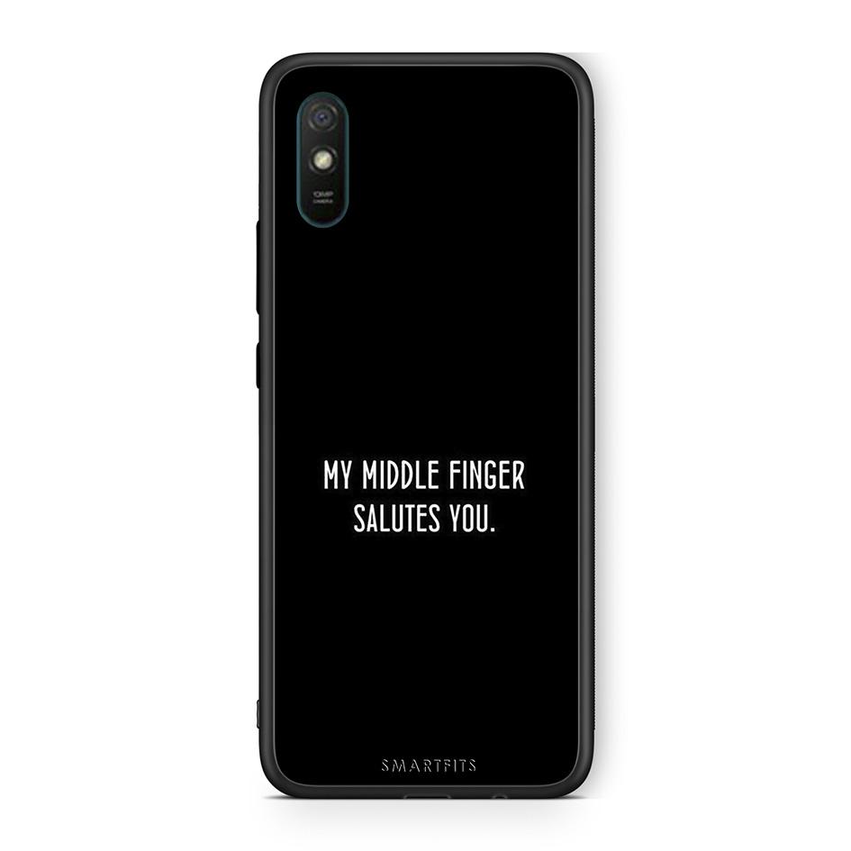 Xiaomi Redmi 9A Salute θήκη από τη Smartfits με σχέδιο στο πίσω μέρος και μαύρο περίβλημα | Smartphone case with colorful back and black bezels by Smartfits