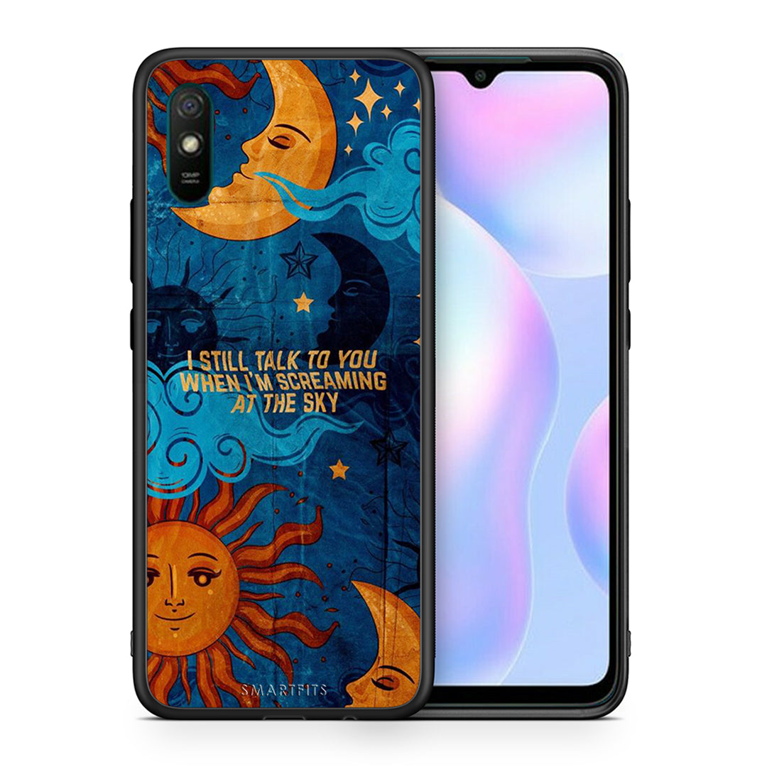 Θήκη Xiaomi Redmi 9A Screaming Sky από τη Smartfits με σχέδιο στο πίσω μέρος και μαύρο περίβλημα | Xiaomi Redmi 9A Screaming Sky case with colorful back and black bezels