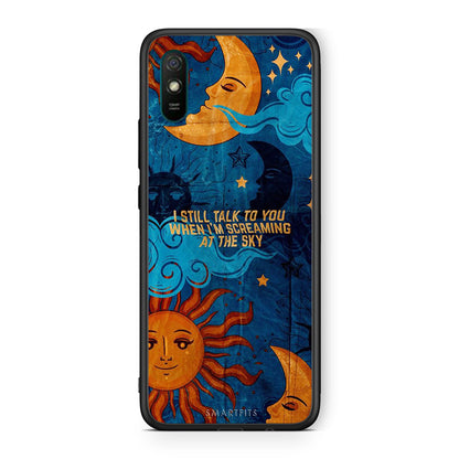 Xiaomi Redmi 9A Screaming Sky θήκη από τη Smartfits με σχέδιο στο πίσω μέρος και μαύρο περίβλημα | Smartphone case with colorful back and black bezels by Smartfits