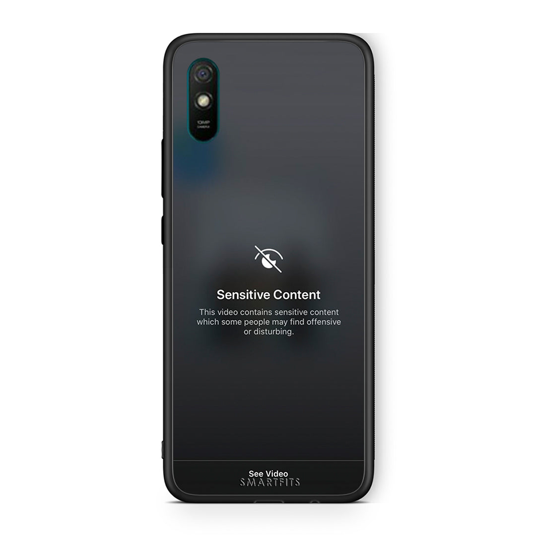 Xiaomi Redmi 9A Sensitive Content θήκη από τη Smartfits με σχέδιο στο πίσω μέρος και μαύρο περίβλημα | Smartphone case with colorful back and black bezels by Smartfits