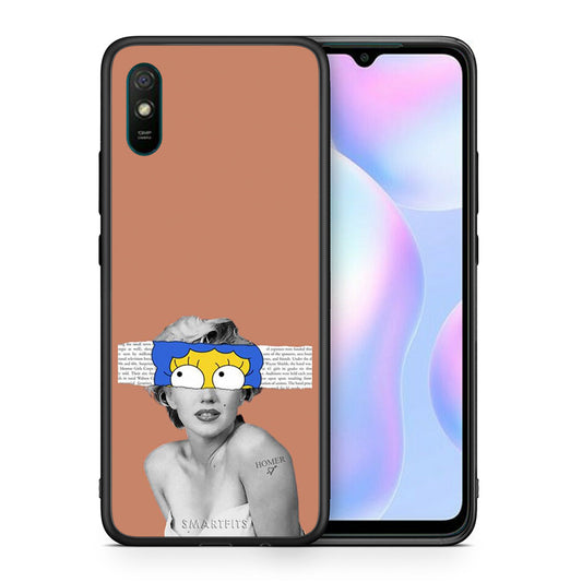Θήκη Xiaomi Redmi 9A Sim Merilyn από τη Smartfits με σχέδιο στο πίσω μέρος και μαύρο περίβλημα | Xiaomi Redmi 9A Sim Merilyn case with colorful back and black bezels
