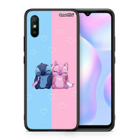 Thumbnail for Θήκη Xiaomi Redmi 9A Stitch And Angel από τη Smartfits με σχέδιο στο πίσω μέρος και μαύρο περίβλημα | Xiaomi Redmi 9A Stitch And Angel case with colorful back and black bezels