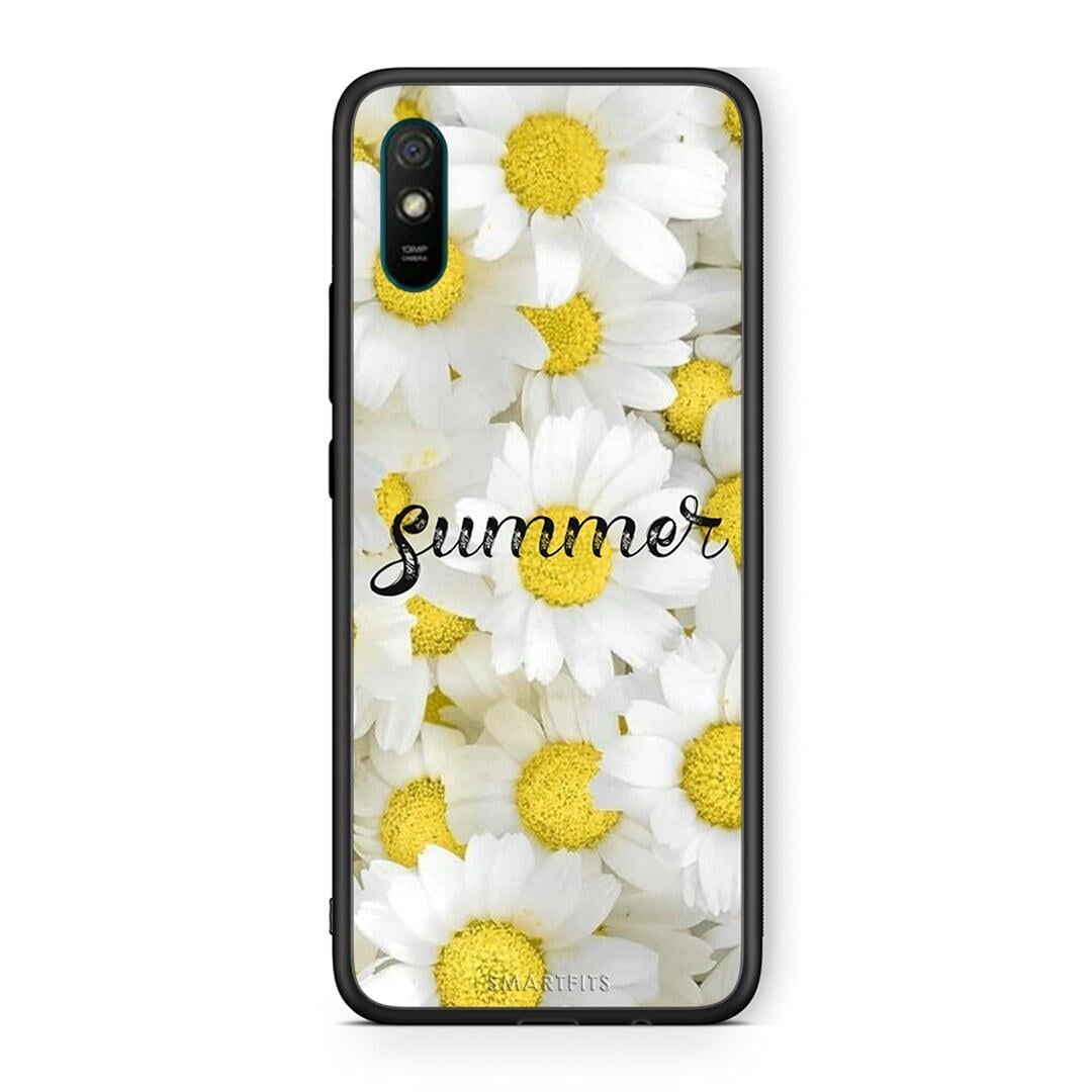 Xiaomi Redmi 9A Summer Daisies Θήκη από τη Smartfits με σχέδιο στο πίσω μέρος και μαύρο περίβλημα | Smartphone case with colorful back and black bezels by Smartfits