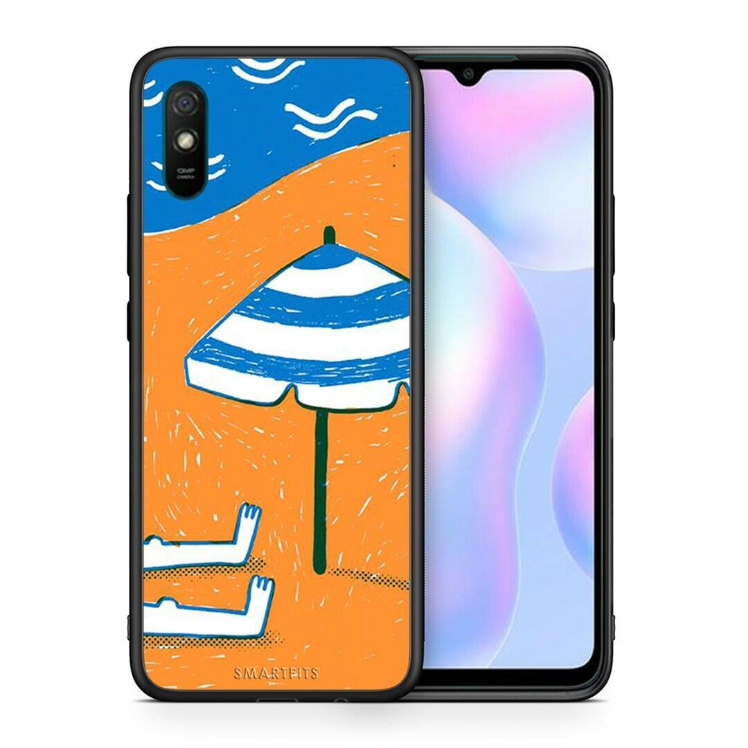 Θήκη Xiaomi Redmi 9A Summering από τη Smartfits με σχέδιο στο πίσω μέρος και μαύρο περίβλημα | Xiaomi Redmi 9A Summering case with colorful back and black bezels