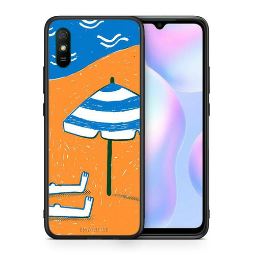 Θήκη Xiaomi Redmi 9A Summering από τη Smartfits με σχέδιο στο πίσω μέρος και μαύρο περίβλημα | Xiaomi Redmi 9A Summering case with colorful back and black bezels
