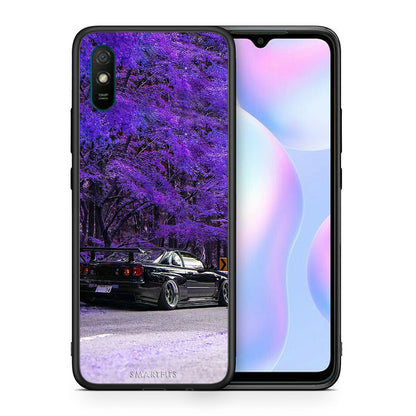 Θήκη Αγίου Βαλεντίνου Xiaomi Redmi 9A Super Car από τη Smartfits με σχέδιο στο πίσω μέρος και μαύρο περίβλημα | Xiaomi Redmi 9A Super Car case with colorful back and black bezels