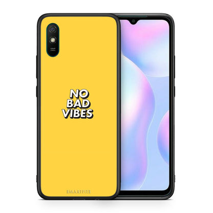 Θήκη Xiaomi Redmi 9A Vibes Text από τη Smartfits με σχέδιο στο πίσω μέρος και μαύρο περίβλημα | Xiaomi Redmi 9A Vibes Text case with colorful back and black bezels