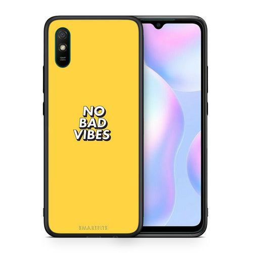 Θήκη Xiaomi Redmi 9A Vibes Text από τη Smartfits με σχέδιο στο πίσω μέρος και μαύρο περίβλημα | Xiaomi Redmi 9A Vibes Text case with colorful back and black bezels