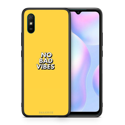 Θήκη Xiaomi Redmi 9A Vibes Text από τη Smartfits με σχέδιο στο πίσω μέρος και μαύρο περίβλημα | Xiaomi Redmi 9A Vibes Text case with colorful back and black bezels