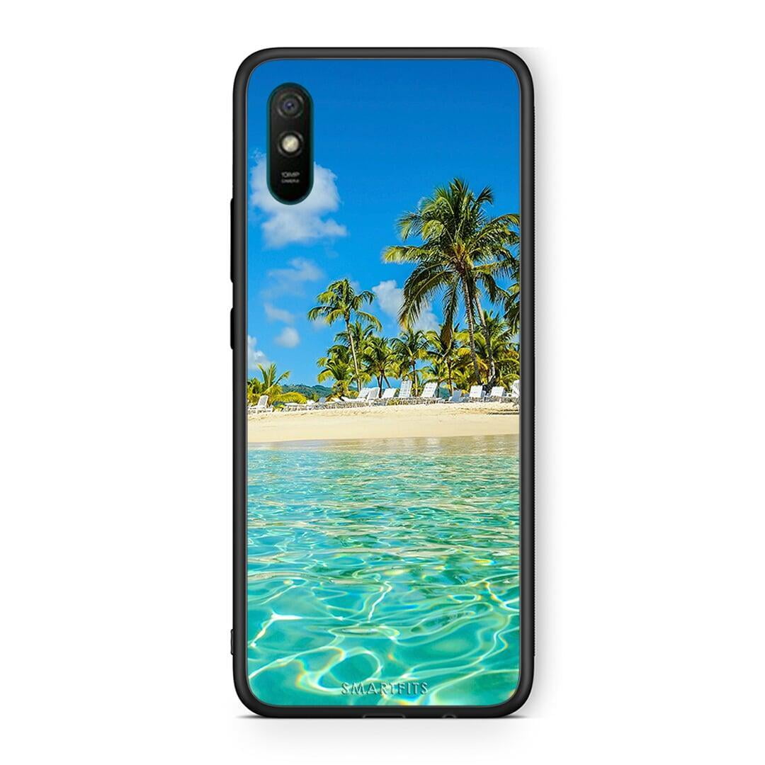 Xiaomi Redmi 9A Tropical Vibes Θήκη από τη Smartfits με σχέδιο στο πίσω μέρος και μαύρο περίβλημα | Smartphone case with colorful back and black bezels by Smartfits