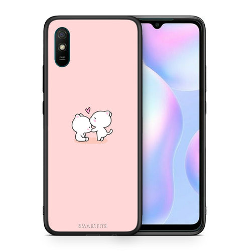 Θήκη Xiaomi Redmi 9A Love Valentine από τη Smartfits με σχέδιο στο πίσω μέρος και μαύρο περίβλημα | Xiaomi Redmi 9A Love Valentine case with colorful back and black bezels