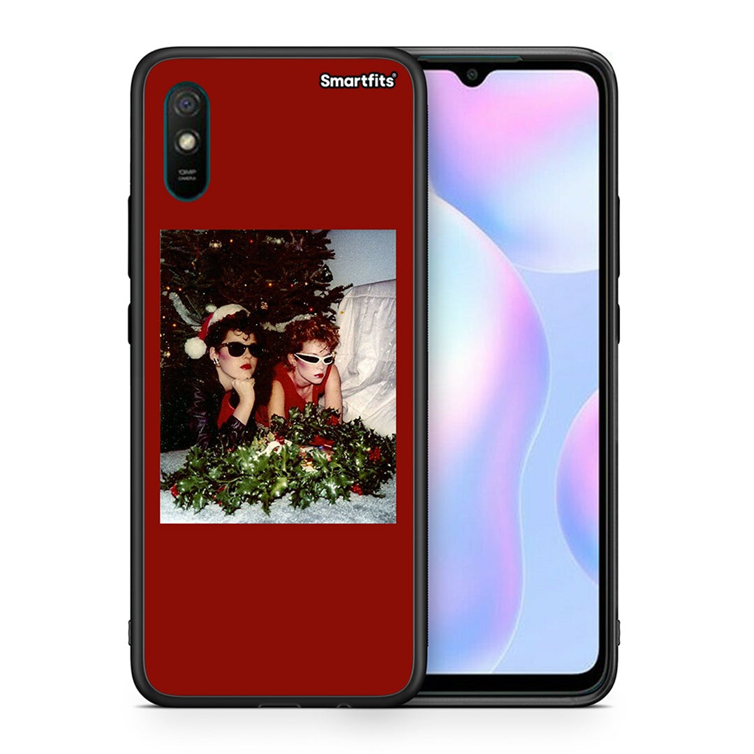 Θήκη Xiaomi Redmi 9A Waiting For Xmas από τη Smartfits με σχέδιο στο πίσω μέρος και μαύρο περίβλημα | Xiaomi Redmi 9A Waiting For Xmas case with colorful back and black bezels