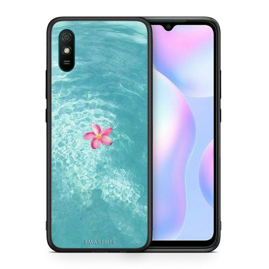 Θήκη Xiaomi Redmi 9A Water Flower από τη Smartfits με σχέδιο στο πίσω μέρος και μαύρο περίβλημα | Xiaomi Redmi 9A Water Flower case with colorful back and black bezels