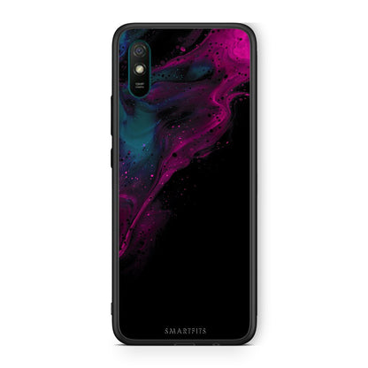 4 - Xiaomi Redmi 9A Pink Black Watercolor case, cover, bumper