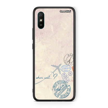 Xiaomi Redmi 9A Where Next Θήκη από τη Smartfits με σχέδιο στο πίσω μέρος και μαύρο περίβλημα | Smartphone case with colorful back and black bezels by Smartfits