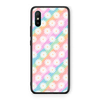 Thumbnail for Xiaomi Redmi 9A White Daisies θήκη από τη Smartfits με σχέδιο στο πίσω μέρος και μαύρο περίβλημα | Smartphone case with colorful back and black bezels by Smartfits